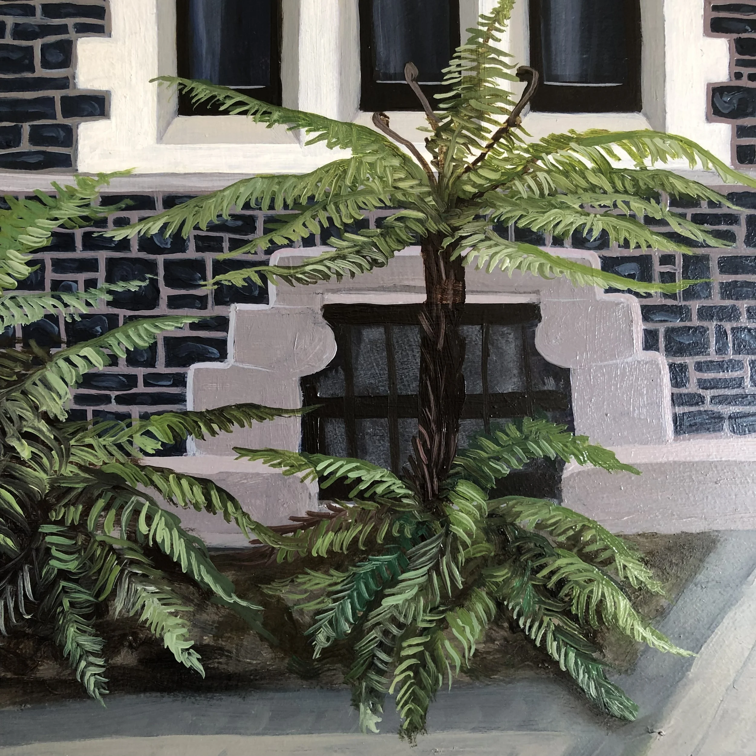 Finally I can add the greens of the tree ferns!