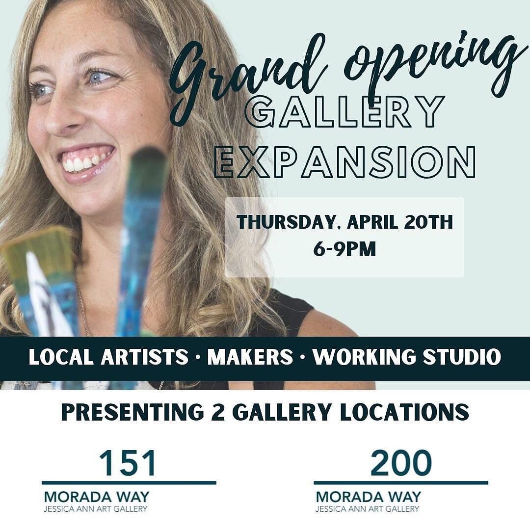Grand Opening of @jessicaannart Gallery Expansion on @morada.way 🎨 come out and see the new space during Third Thursday Artwalk Tonight! #floridakeys #islamoradashopping #islamorada #jessicaannart #moradaway #thirdthursdayartwalk