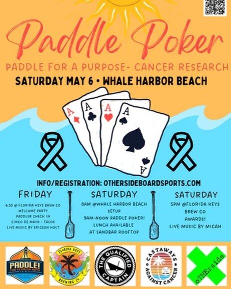 Paddle Poker &diams;️ &clubs;️&hearts;️ @othersideboardsports is exited to be bringing back a great event for a great cause. 100% of registration goes toward @castawaysagainstcancer/ @sylvestercancer. Tag your paddling buddy and tap to register! #can