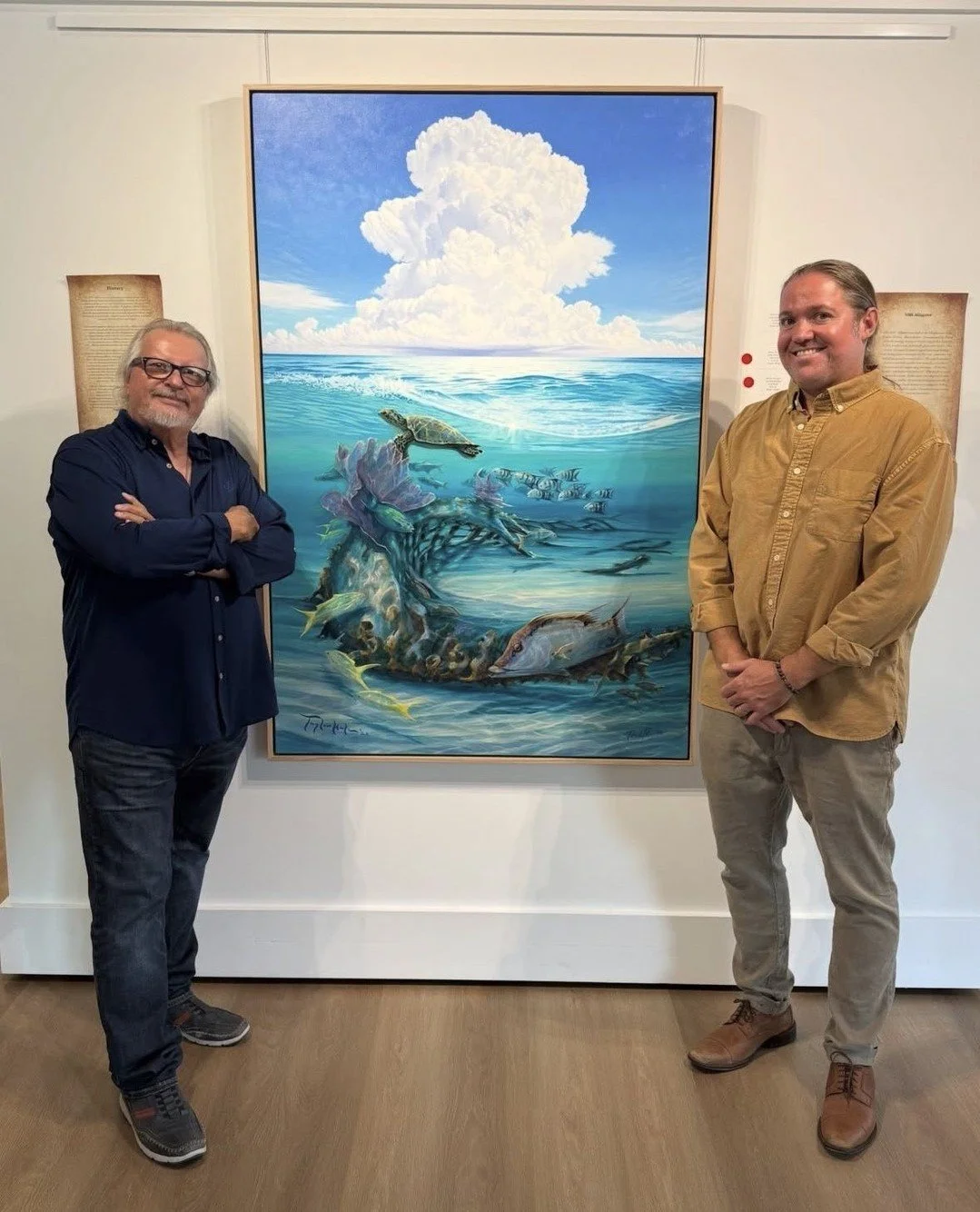 Where island inspiration comes to life on canvas 🎨🌅 Stop by Taylor Hale's studio or explore The Hale Gallery to experience artwork that captures the beauty and spirit of the Keys. See special pieces like this one, created by artists Taylor Hale and