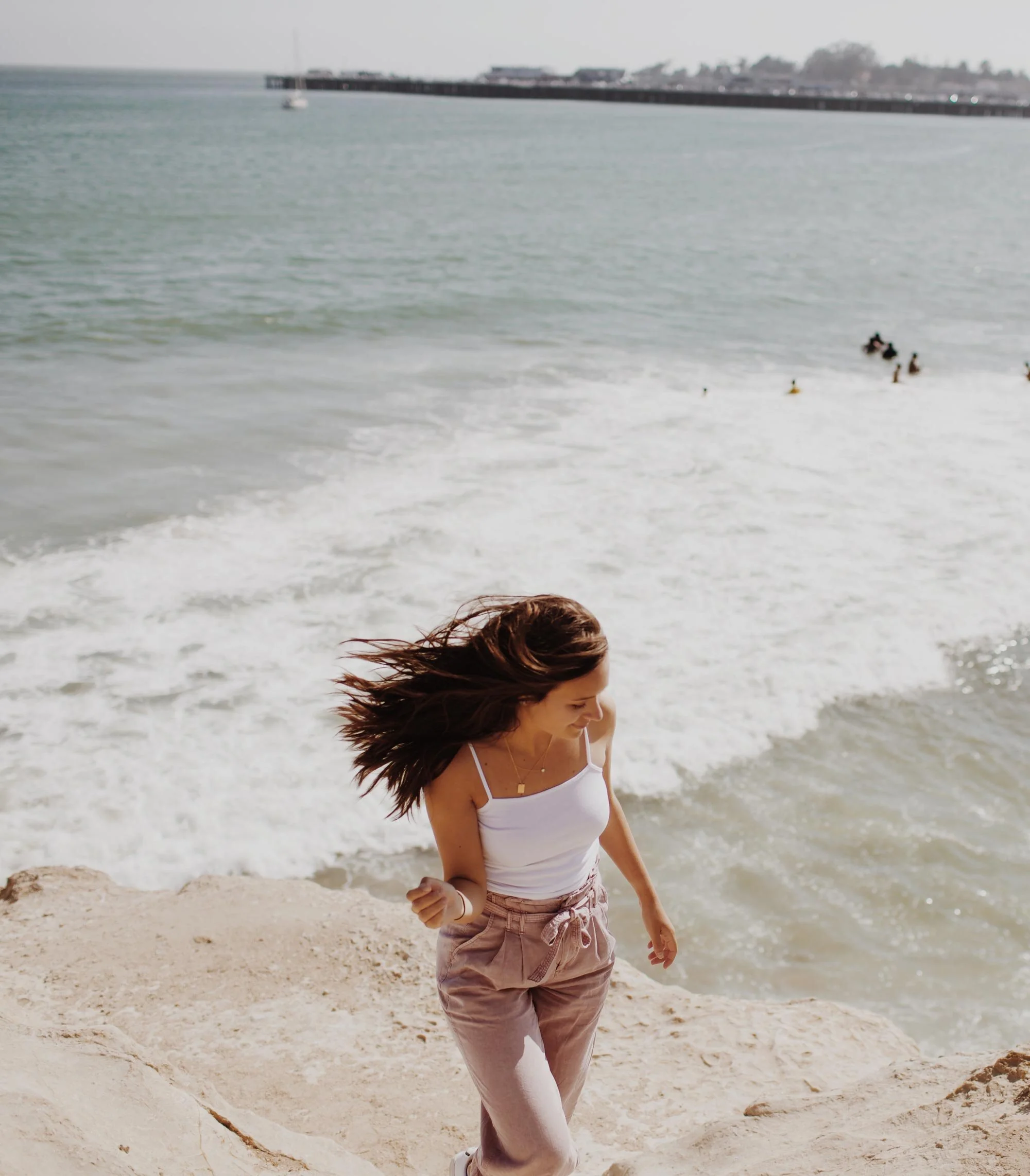 The feeling of warm sunlight and salt water on my skin