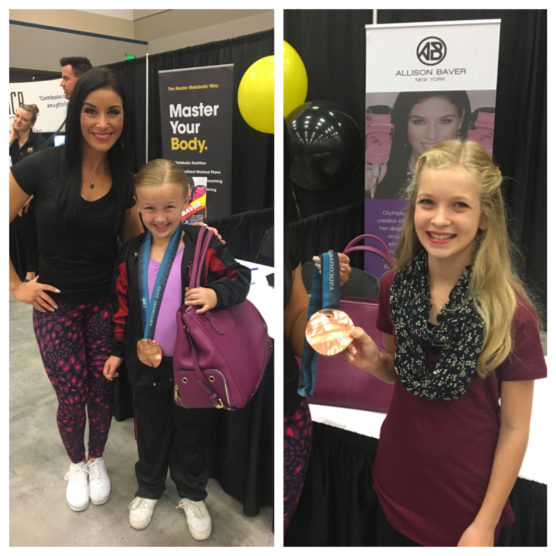 Here I am showing off the shirt, leggings, and tote I designed. Aren't these little girls are adorable. They are so excited to see my medal. Future Boss Babes! The one I'm standing with is a dancer. She waited an hour with her Mom to listen to my speech. Awe. 