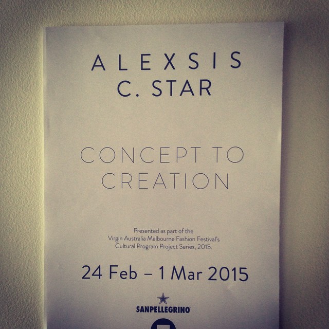 VAMFF cultural program exhibition. #alexsiscstar #vamff #novacancygallery #fashion