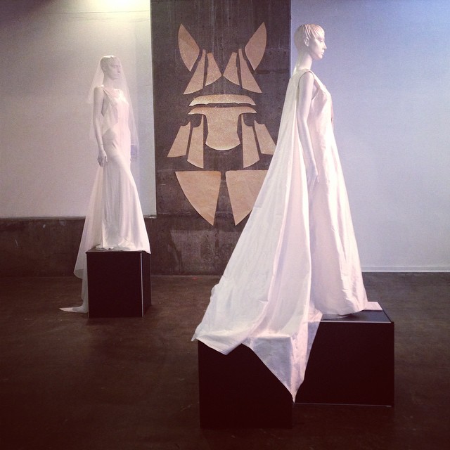 Concept to Creation exhibition as part of VAMFF Cultural Program 2015. #vamff #vamff2015 #novacancygallery #silk #white #design #gown #bride
