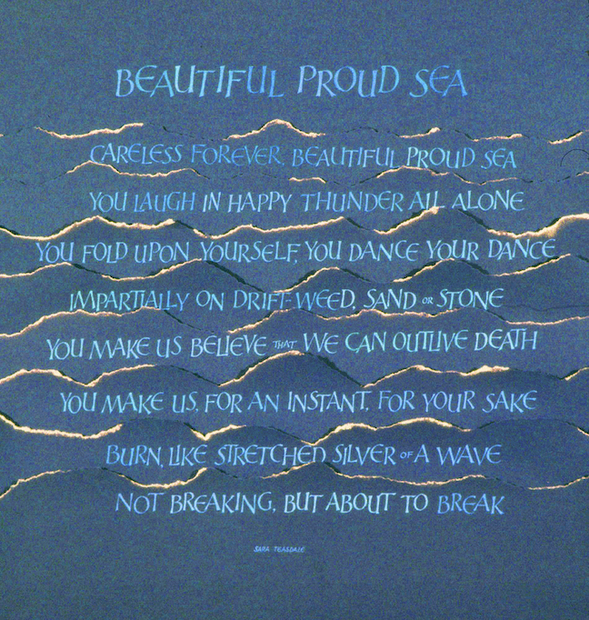 Beautiful Proud Sea - Sara Teasdale