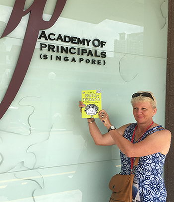 Bertie arrives at the Academy of Principals in Singapore – he is keen to visit schools in Singapore