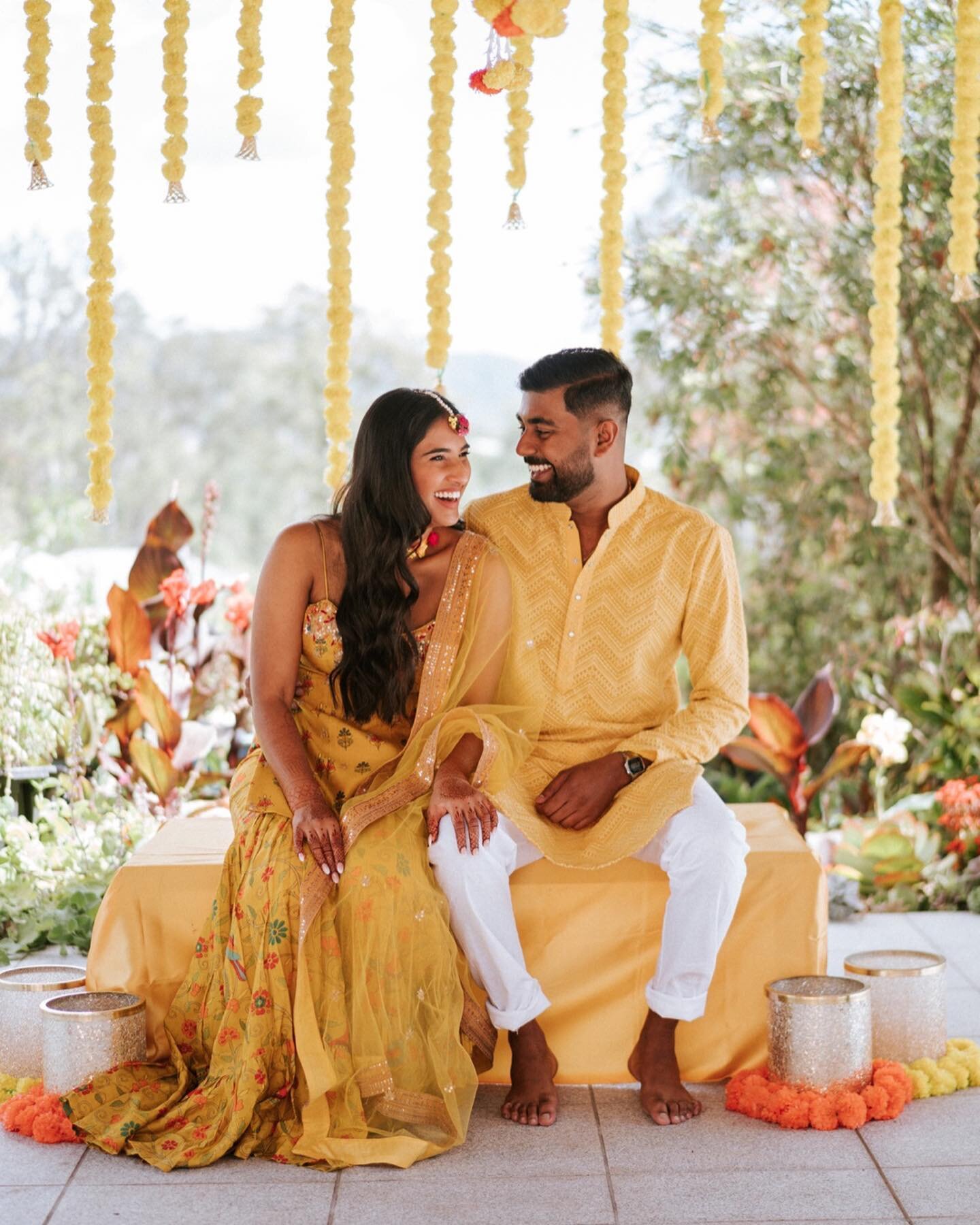 Happy Valentine&rsquo;s Day everyone! Sharing a few shots from Mounavi &amp; Krishna&rsquo;s haldi 😍 absolutely love how these turned out!