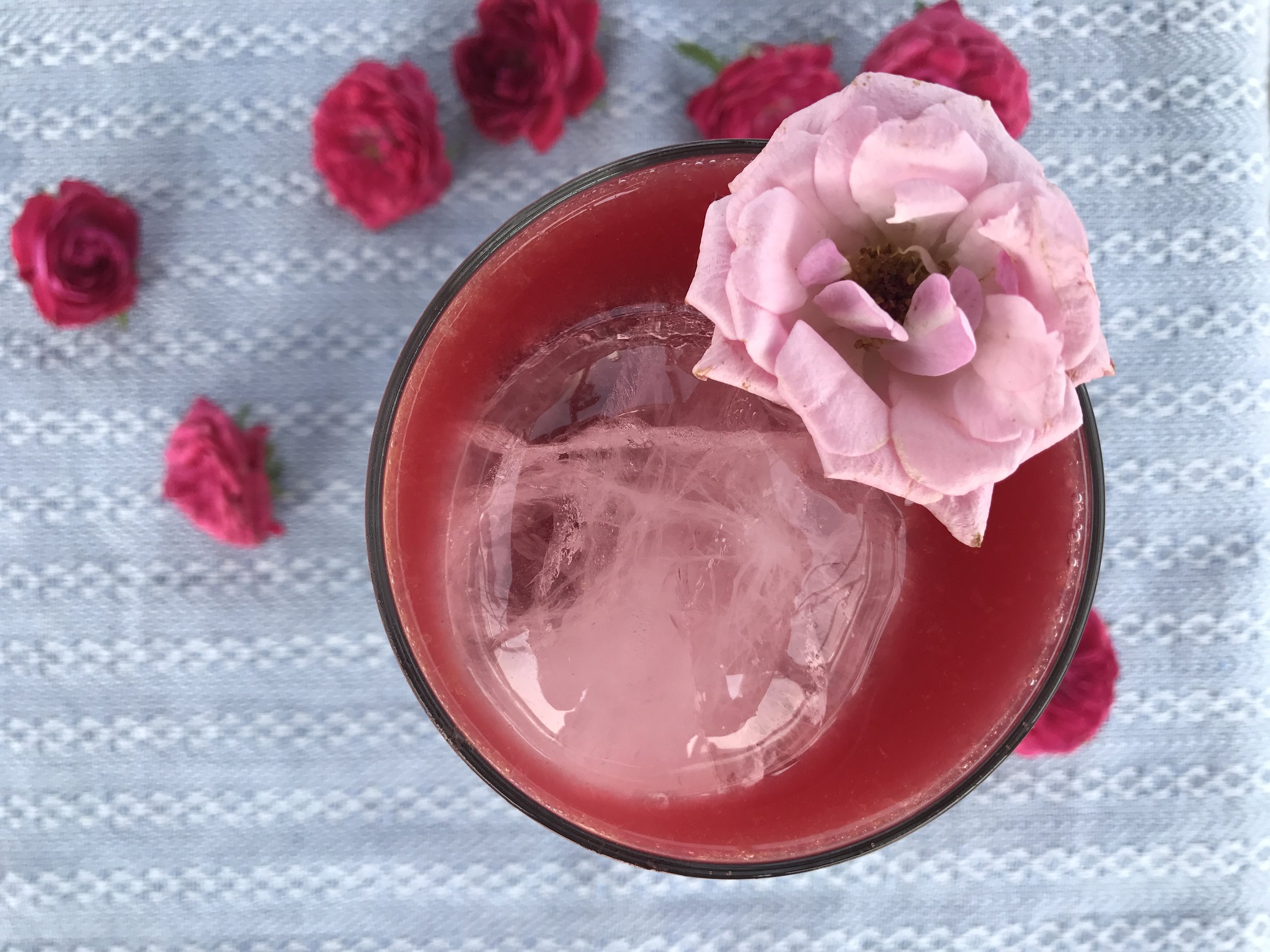 Suja brand Sweet Beet juice with plain sparkling water. 
