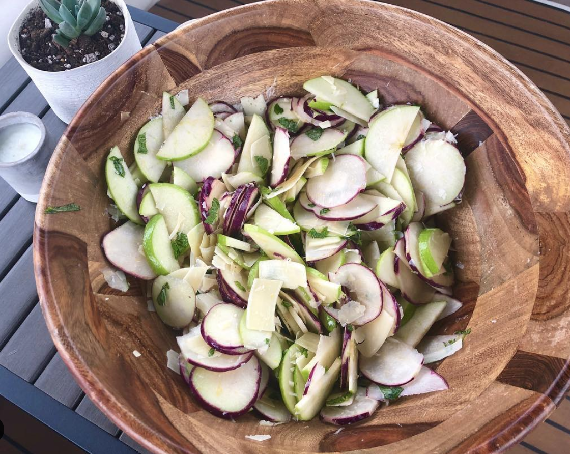 Use purple kholrabi to give this salad a pop of color!