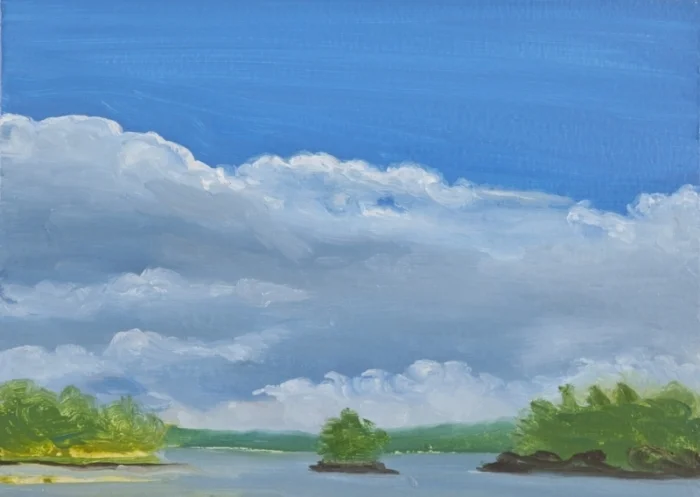 Late Spring Storm Clouds oil on aluminum 5x7"