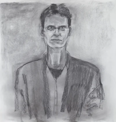 Dozier charcoal on paper 43x42"