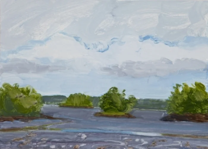 Summer Sky oil on aluminum 5x7"