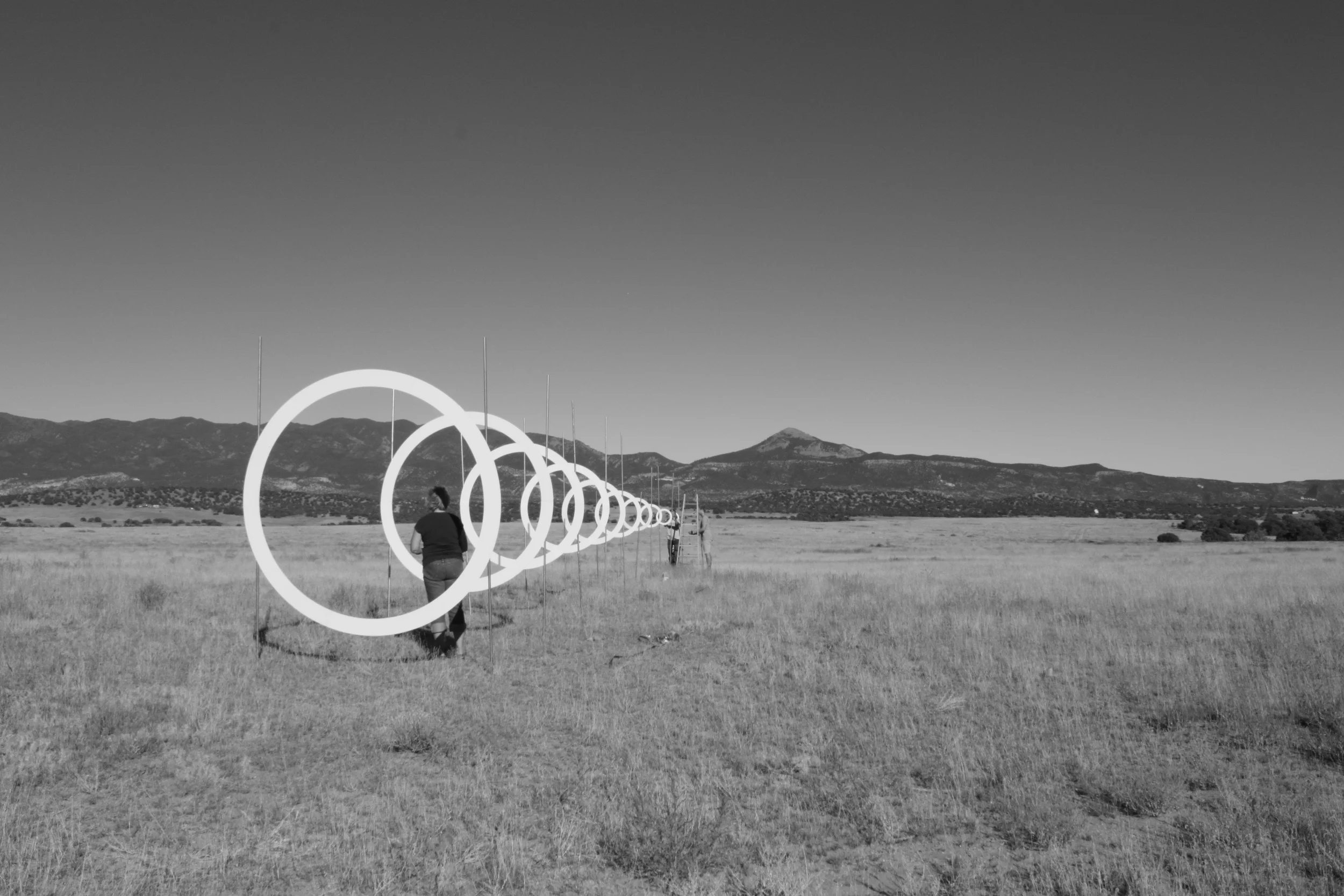  Photo by Tiffany Clendenin @ SISU Art Retreat, Southern Colorado. 100' long, phosphorescent paint 