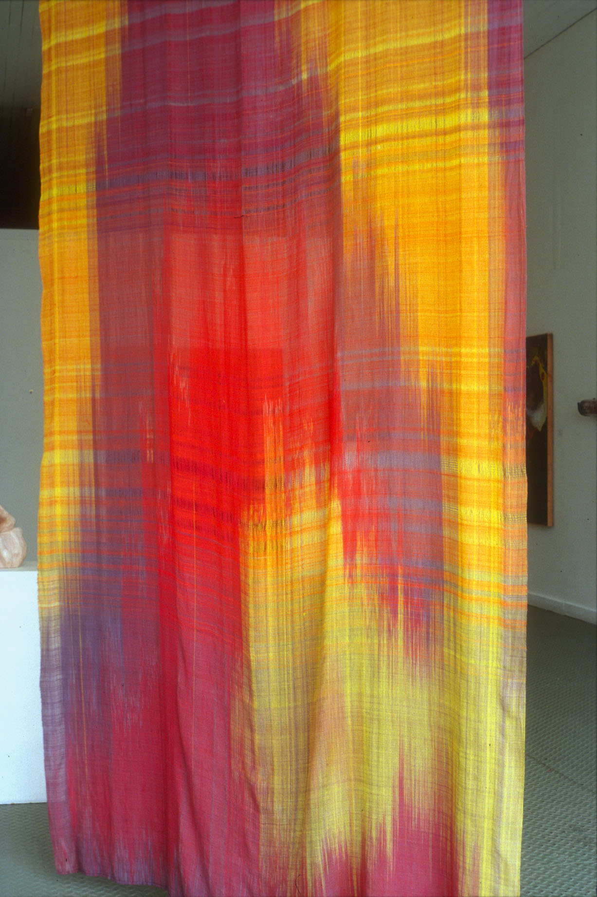 Flame 5.5 x 11 feet, dyed & woven sewing thread 