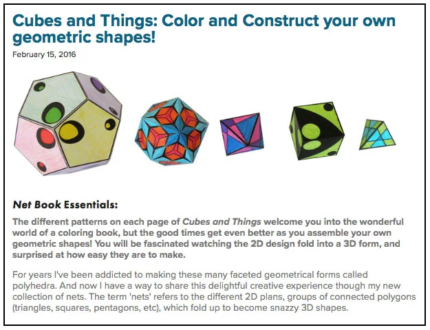 Cubes and Things: Color and Construct your own geometric shapes!