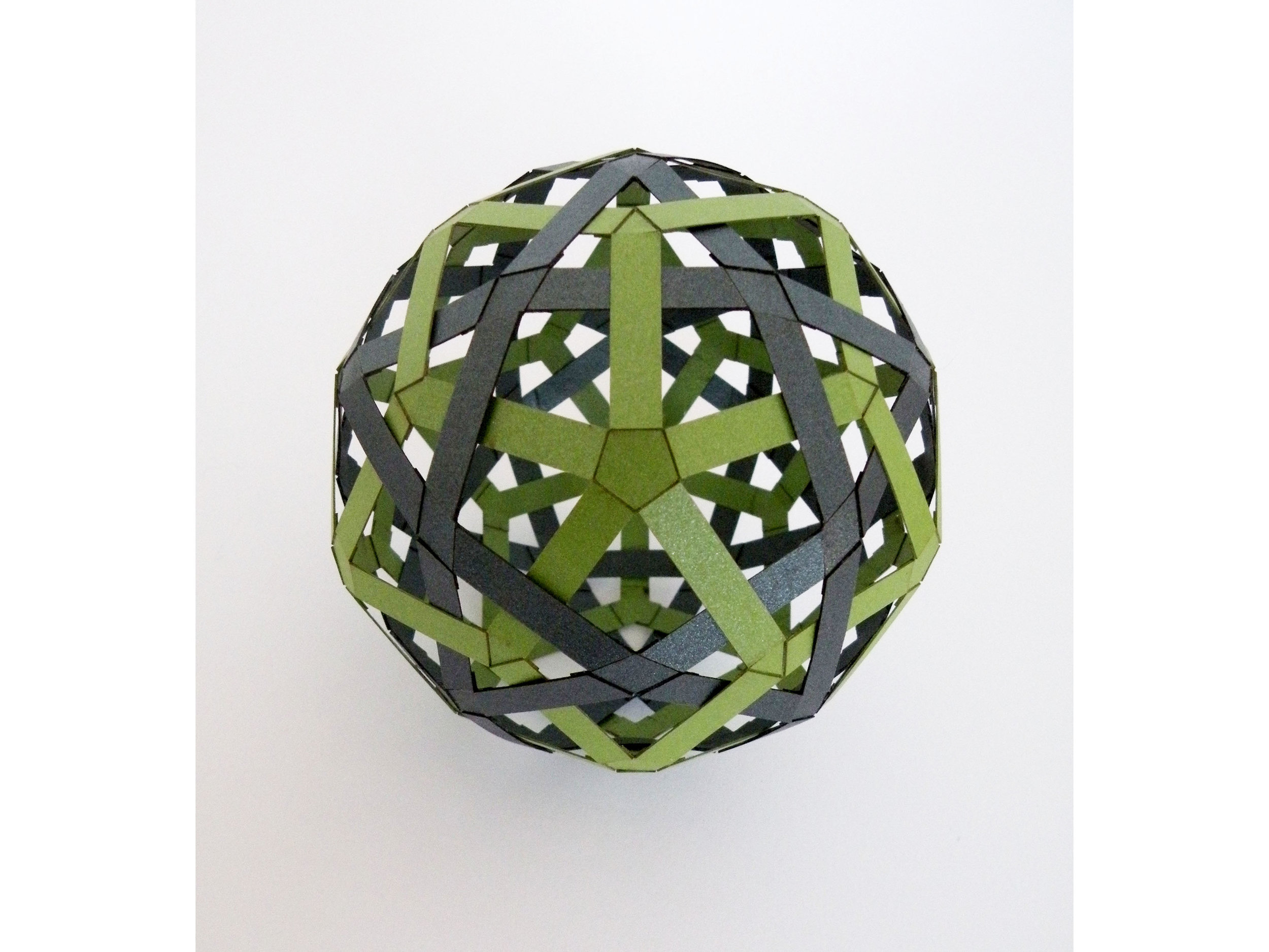 Woven Duals: Icosi-dodecahedron & Rhombic Triacontahedron