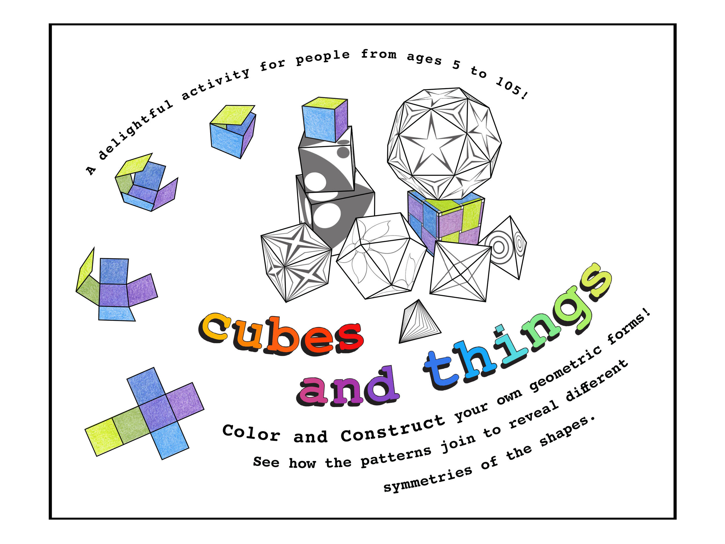 Cubes and Things - 3D Coloring Book