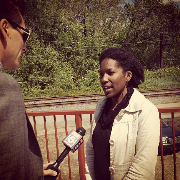 Interview for Fox5DC during opening of a bridge for bicycle and pedestrians.