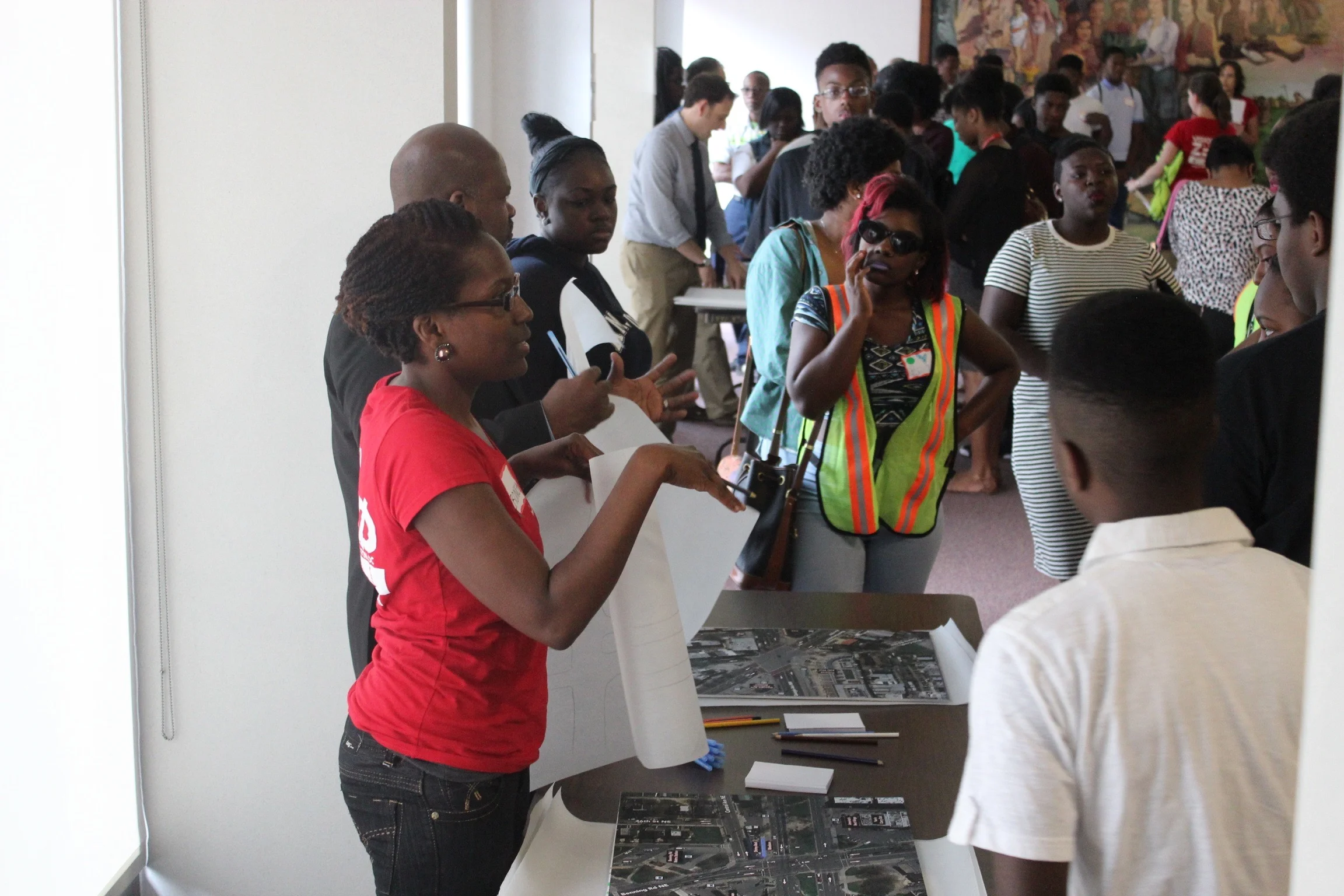 Working with young people in the District of Columbia to redesign intersections to make them safer for people biking and walking