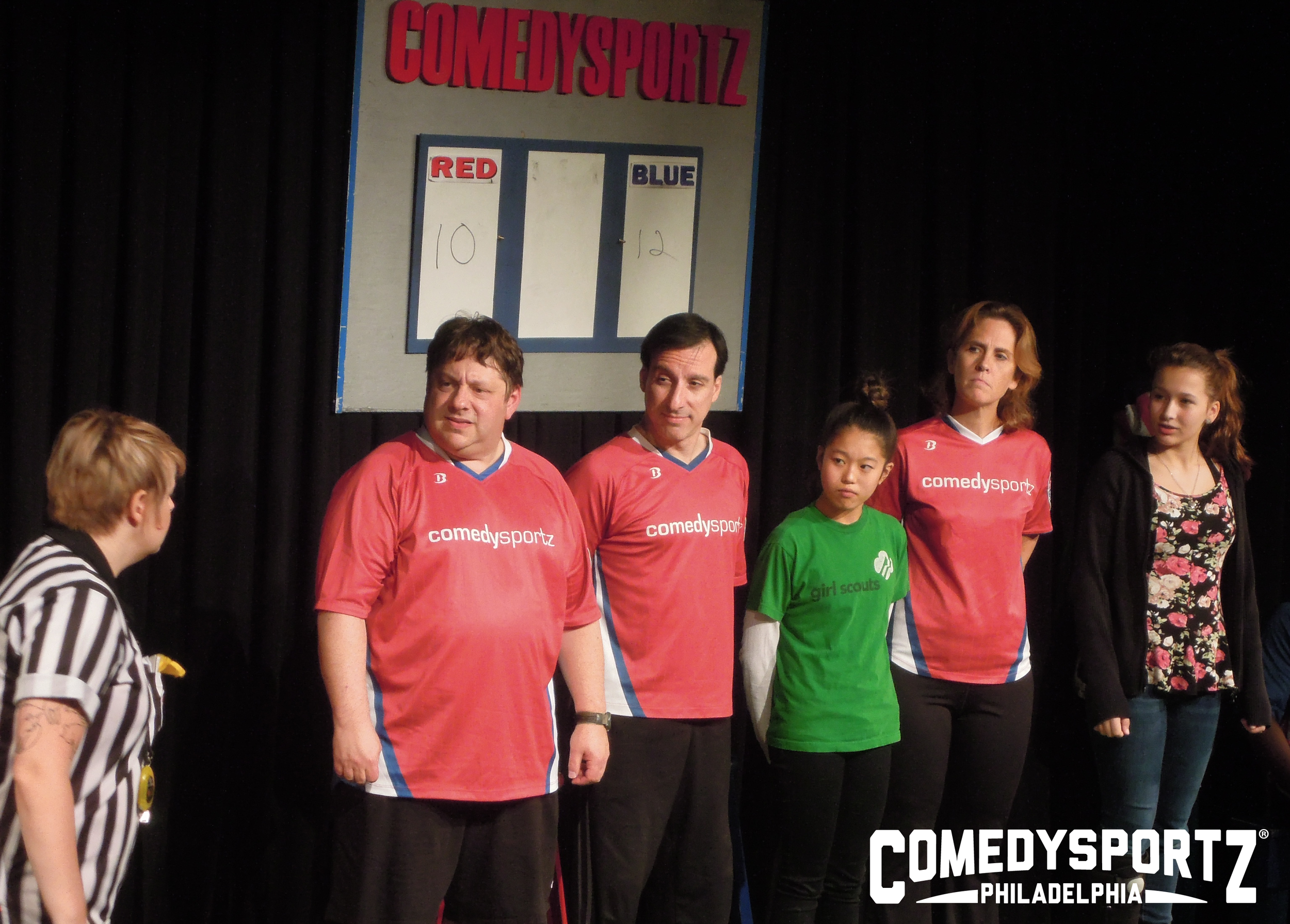 ComedySportz Players and the Girl Scouts