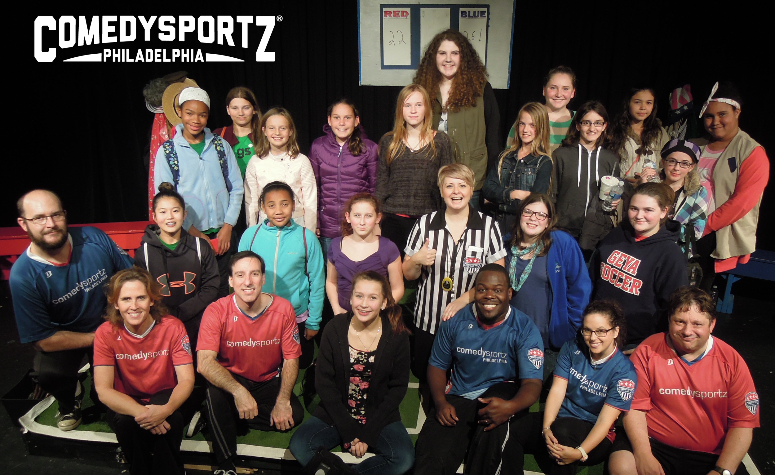 ComedySportz Players and the Girl Scouts