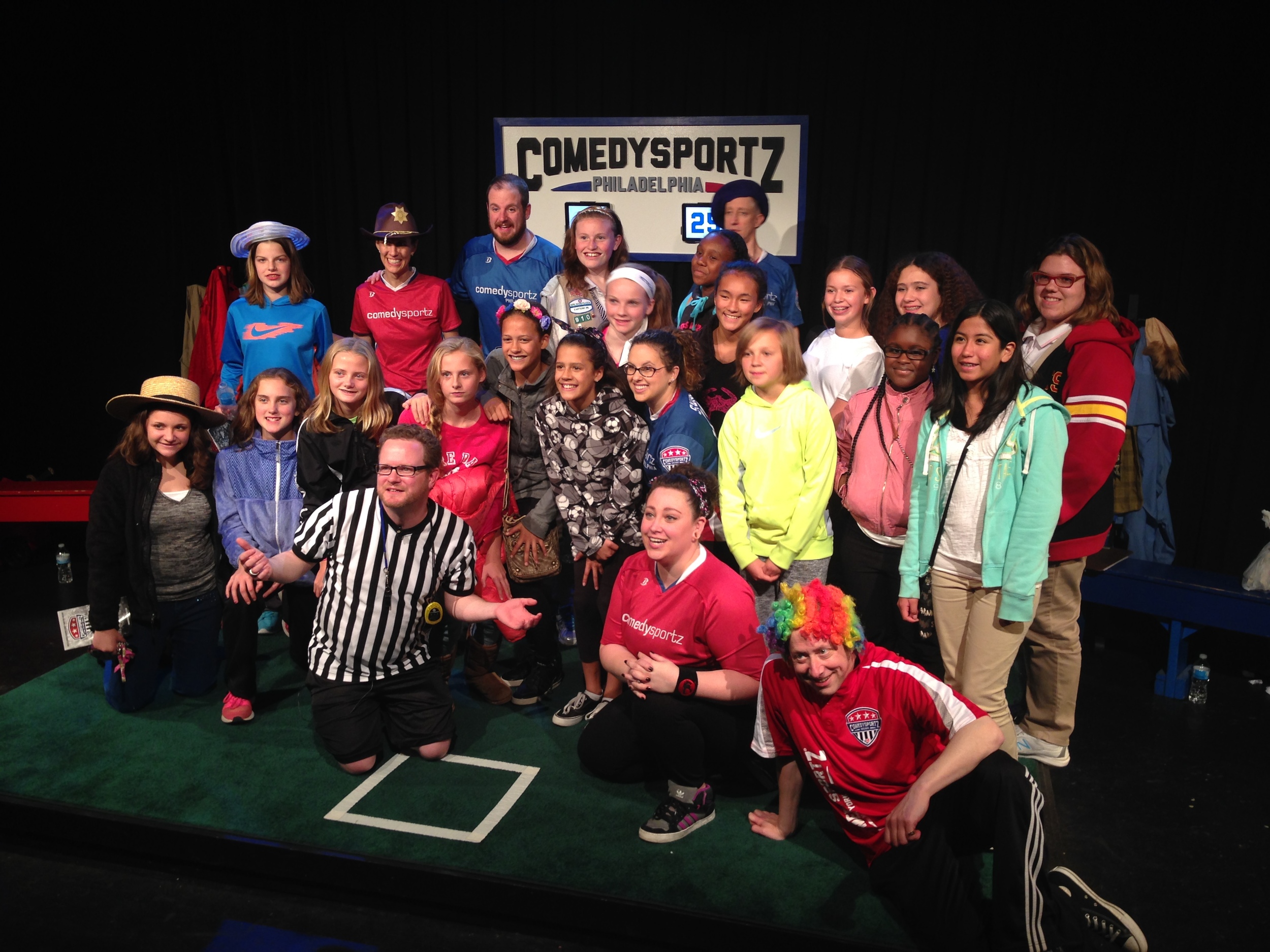 ComedySportz Players and the Girl Scouts