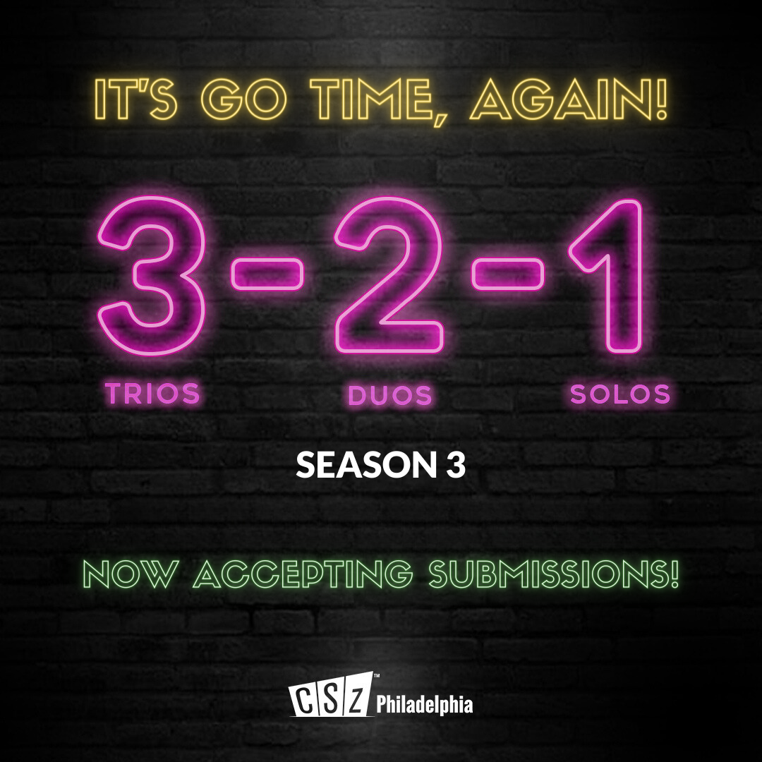 3-2-1 Is Back and Accepting Submissions — CSz Philadelphia
