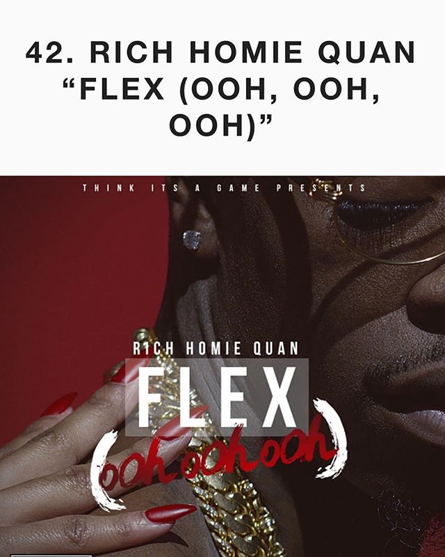 Congratulations @richhomiequan for making @complex&rsquo;s Top 50 songs list for Number 1 Urban Record &ldquo;Flex&rdquo; #thinkitsagamerecords #thinkitsagame