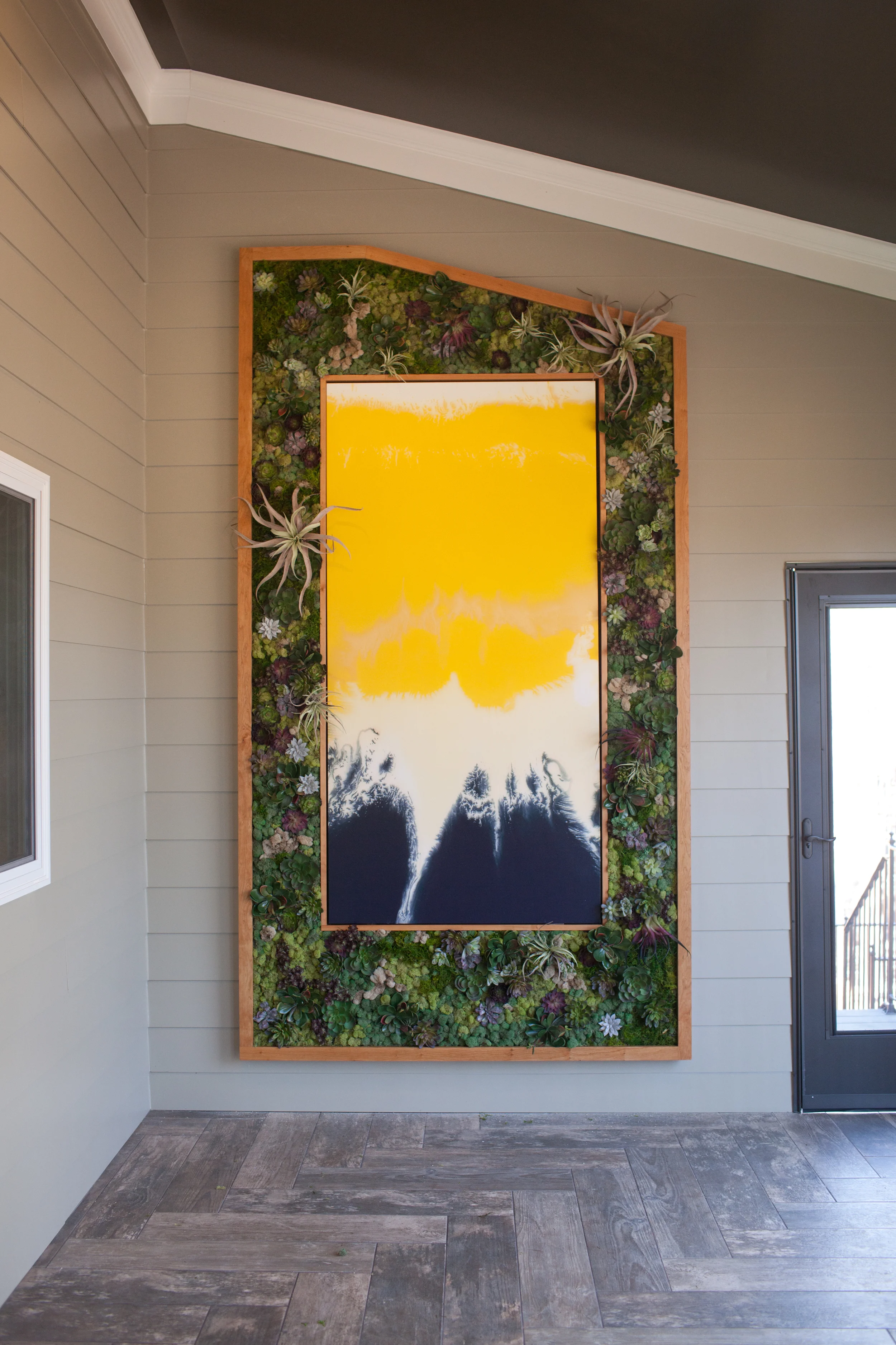  The Living Wall took 6 people to carefully manouver on to the sceen porch | Photo by Allie Mullin of Allie Mullin Photography