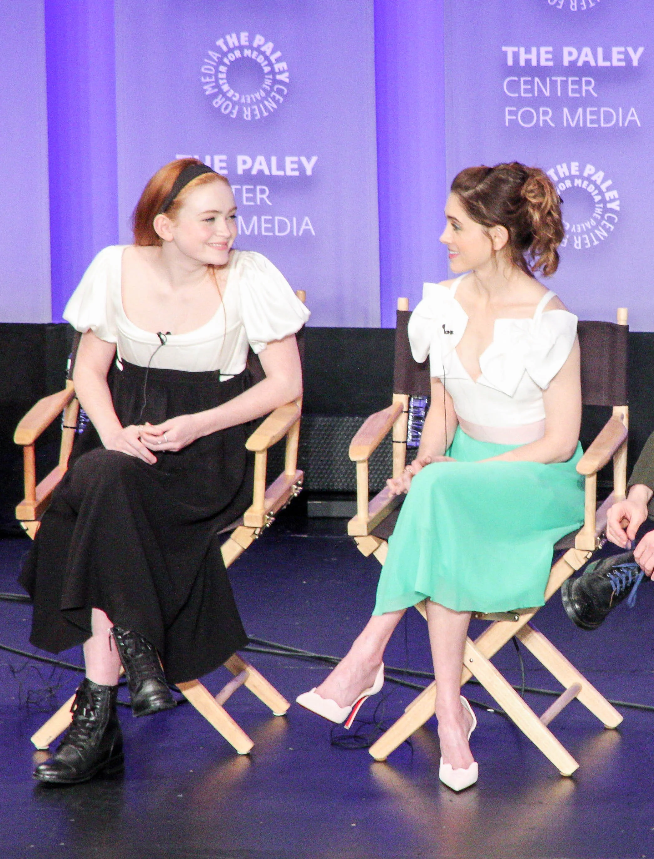 from left to right: Sadie Sink ('Mad' Max Mayfield), and Natalia Dyer (Nancy Wheeler)