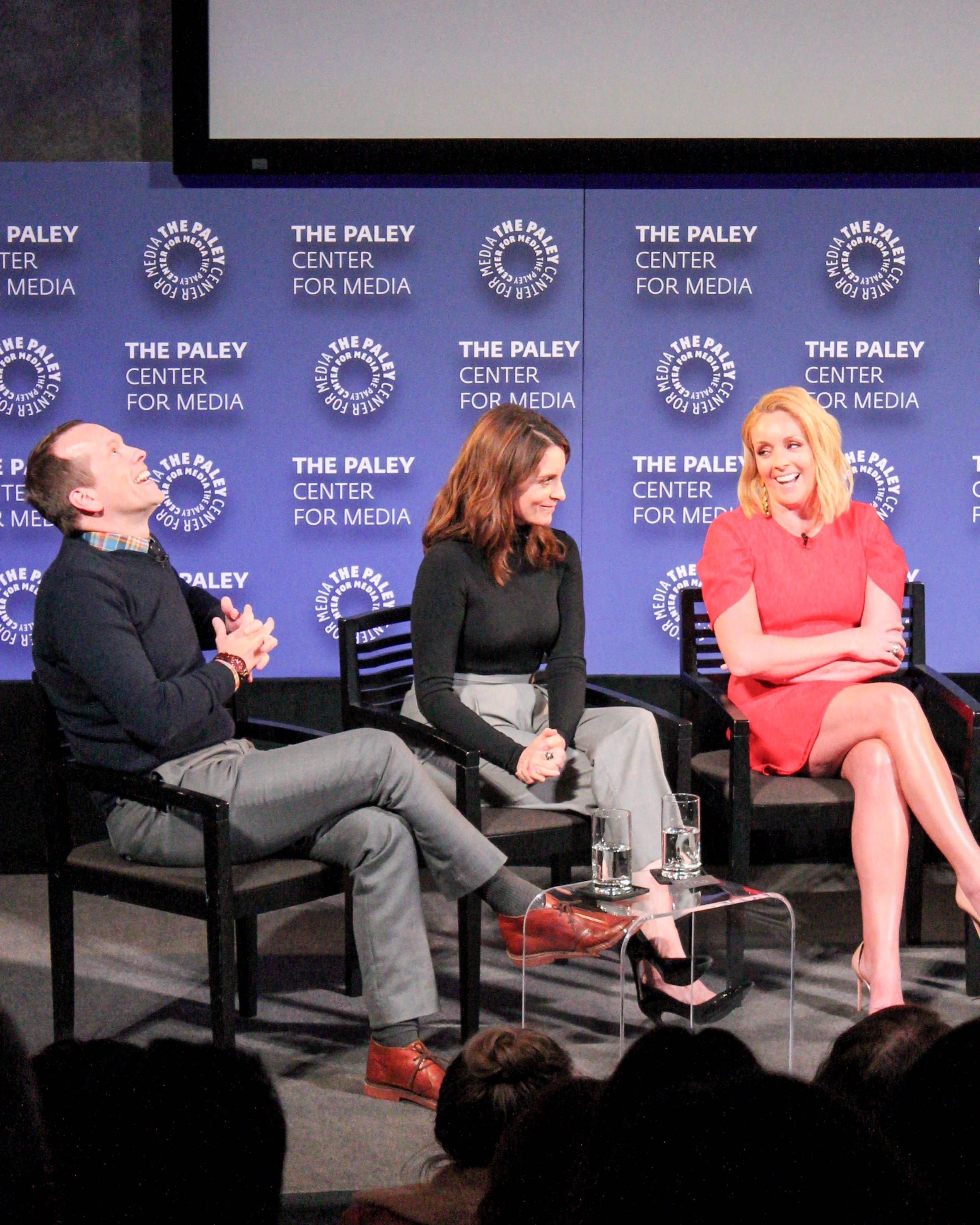 FROM LEFT TO RIGHT: Robert Carlock (Executive Producer), Tina Fey (Executive Producer), Jane Krakowski (Jacqueline)