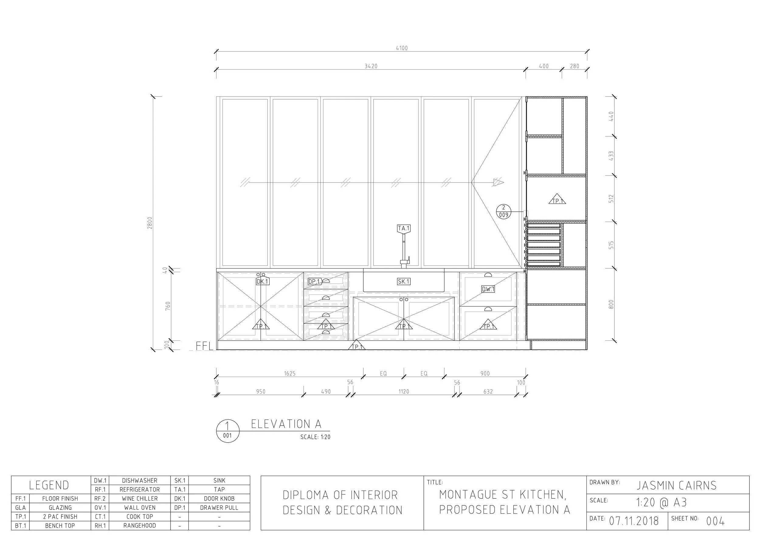 004 Montugue st Kitchen, Proposed Elevation A.jpg