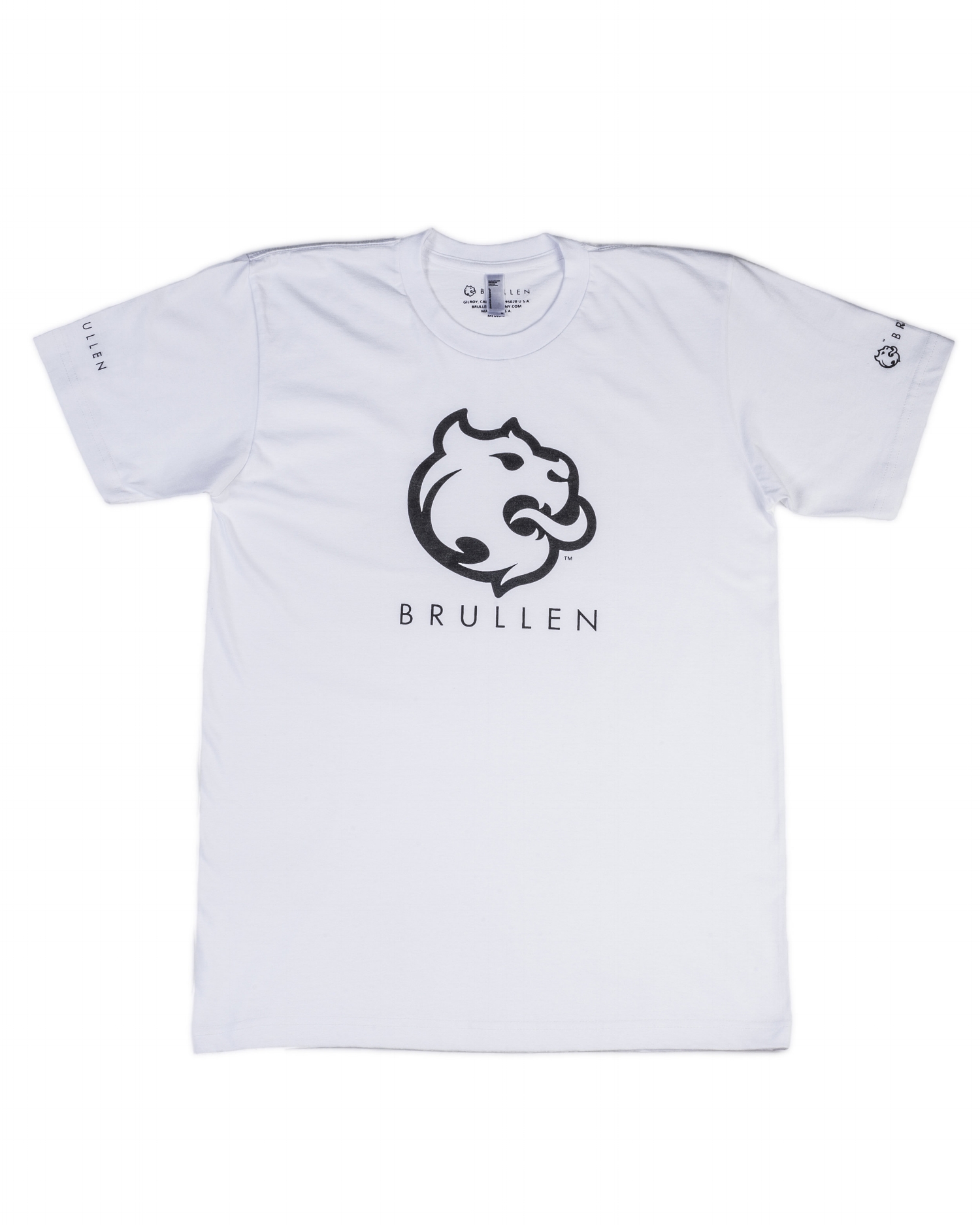 Men's T-shirt | Type1 White/Black by Brullen Company | Lion Head Logo