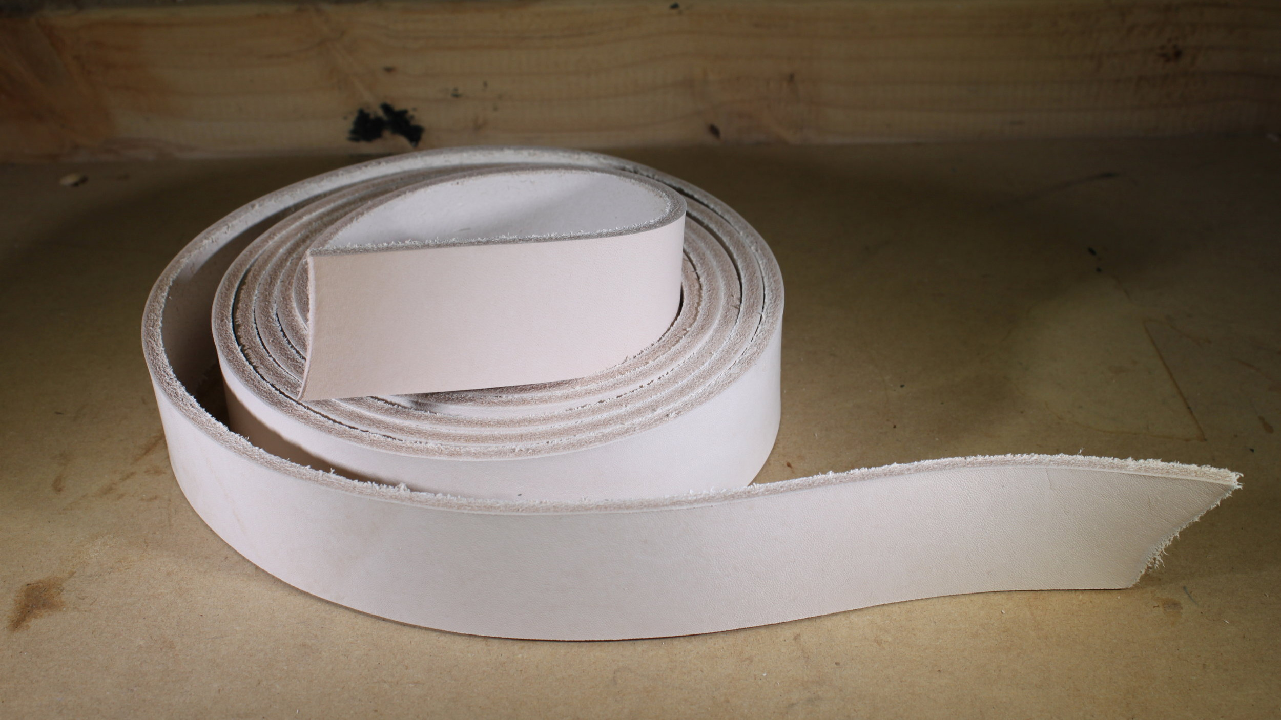 Full Grain Leather Belt Strap | Natural Tan Leather