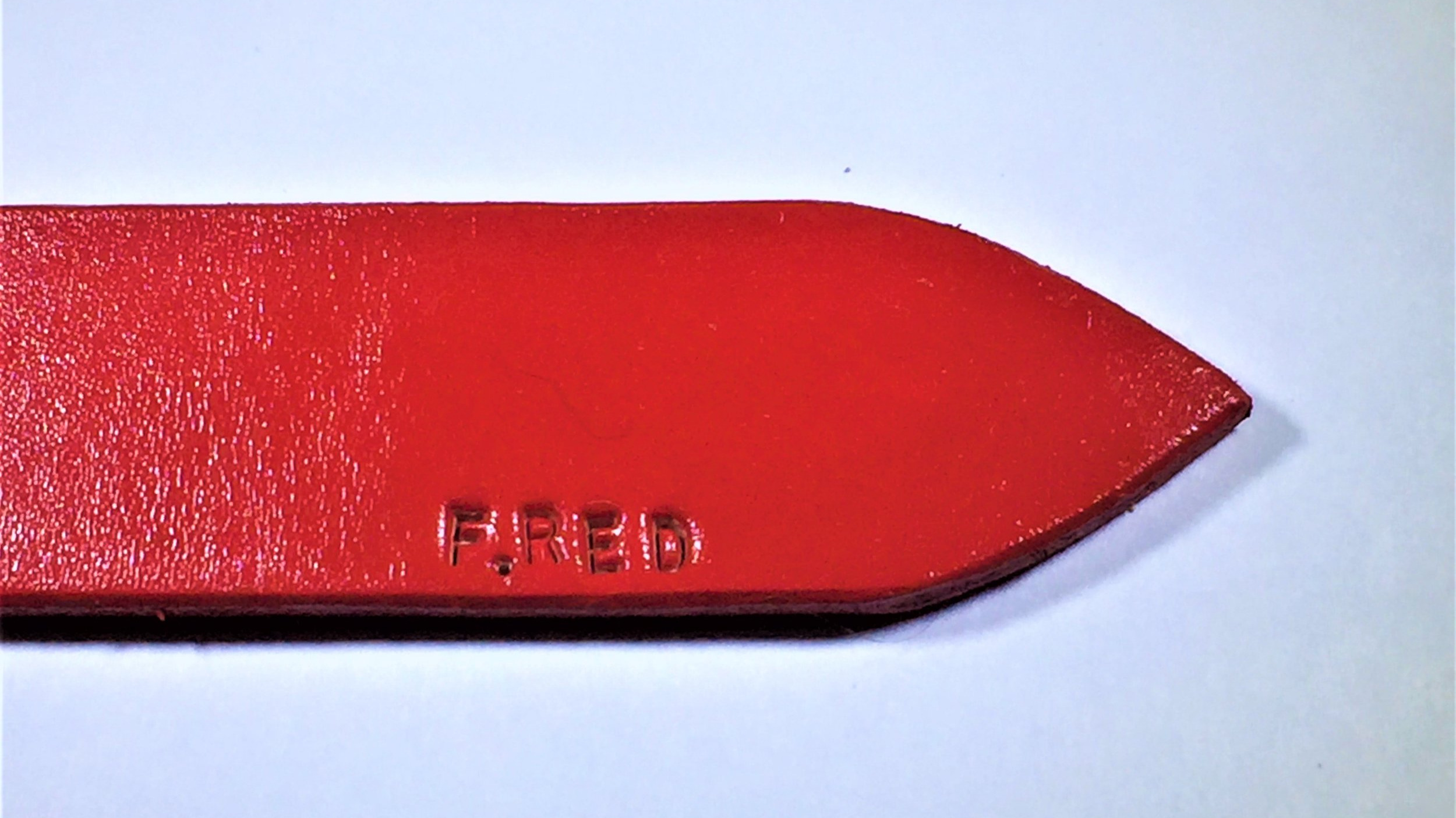 Ferrari Red Leather Belt