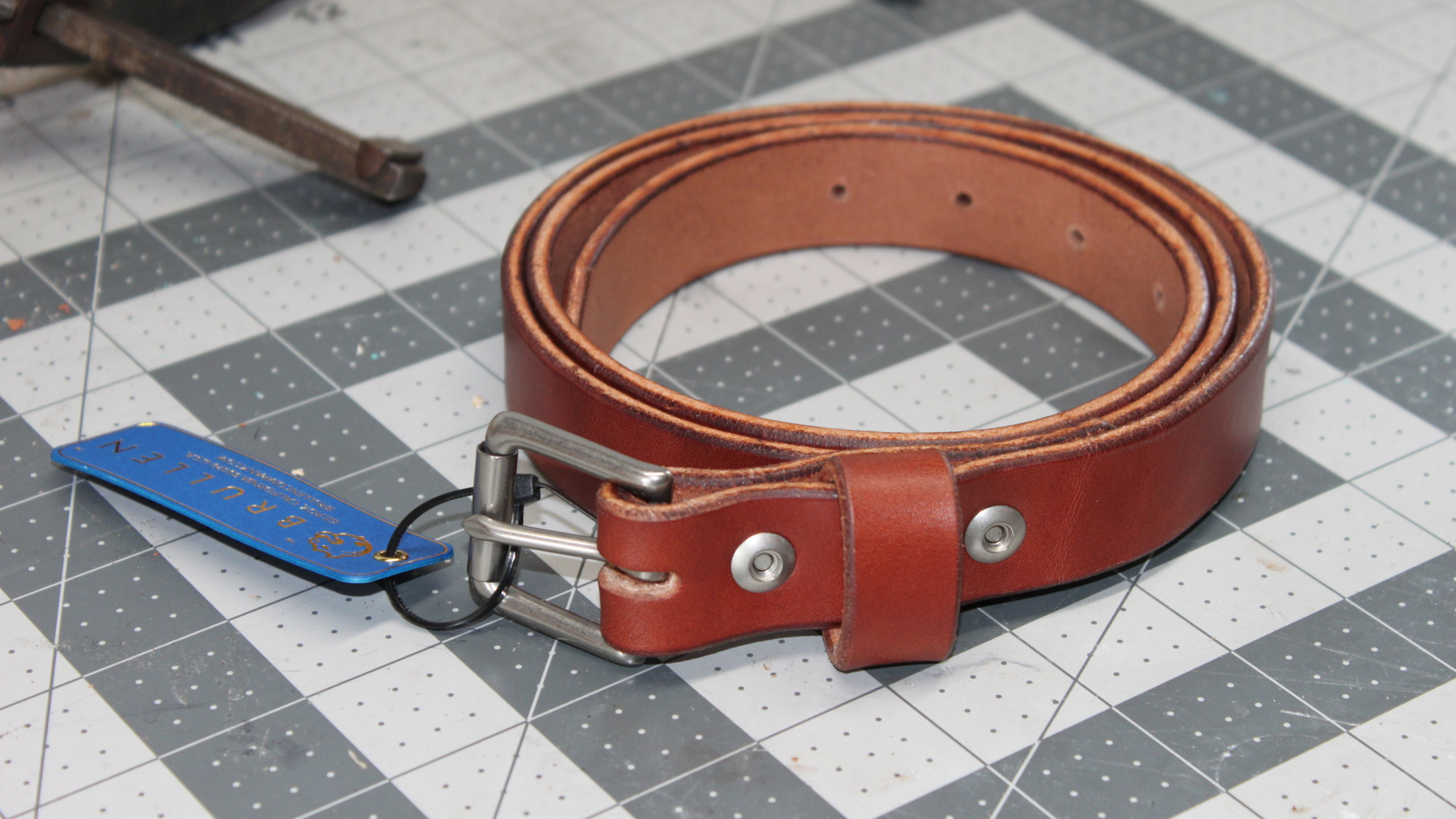 Bridle Belt | Wickett and Craig | Full Grain Leather Belt | Vegetable Tanned Leather Belt | Brown | Made in USA