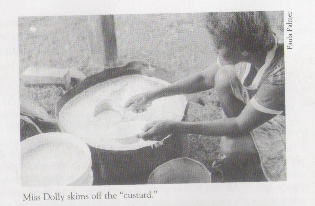 "Miss Dolly skims off the 'custard'." Source: "What Happen" by Paula Palmer, p.45 (2005 edition)