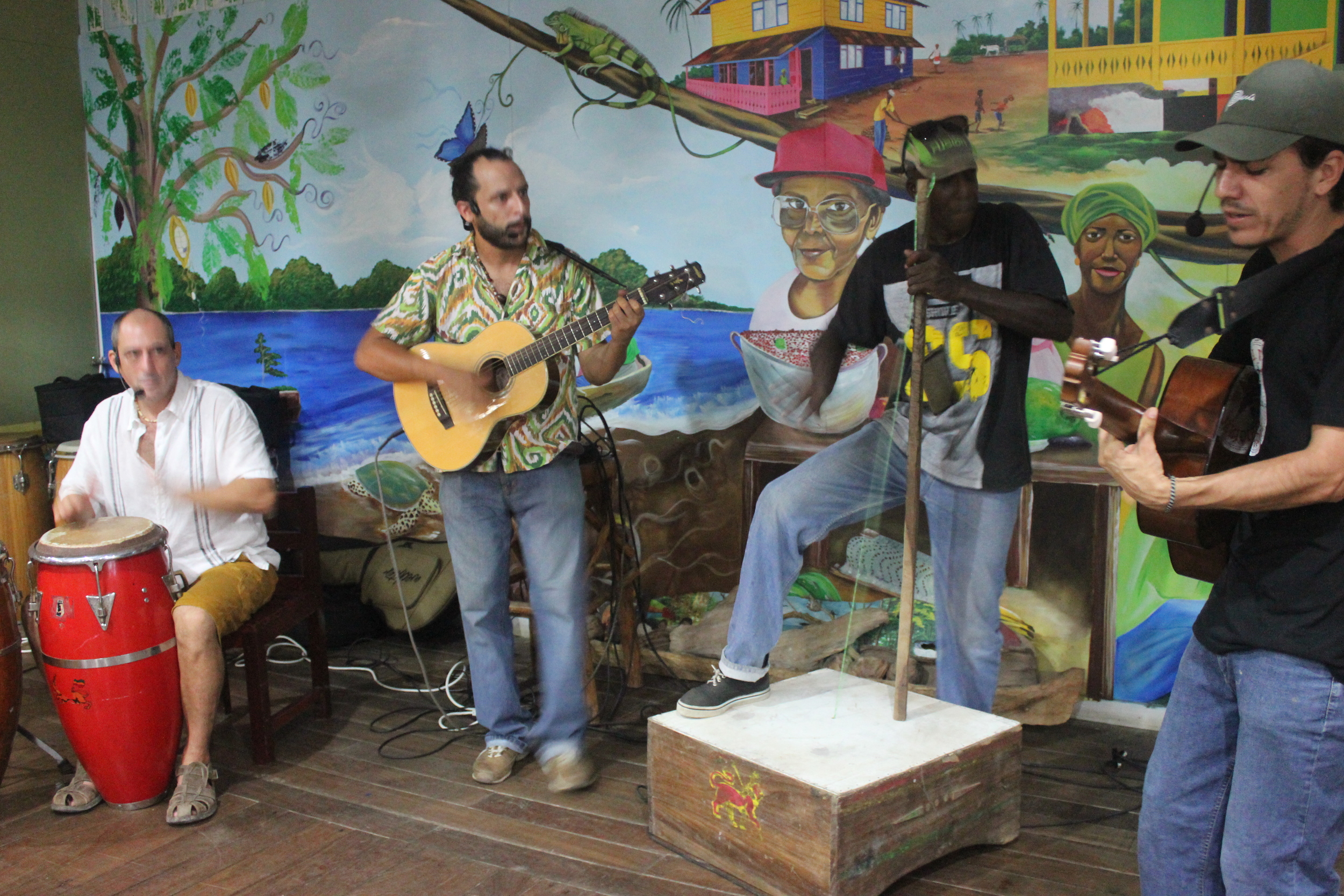 Los Icebreakers perform at the Founders Family Dinner on July , 2015 at the Casa de la Cultura in Puerto Viejo. Photo by Katie Beck.