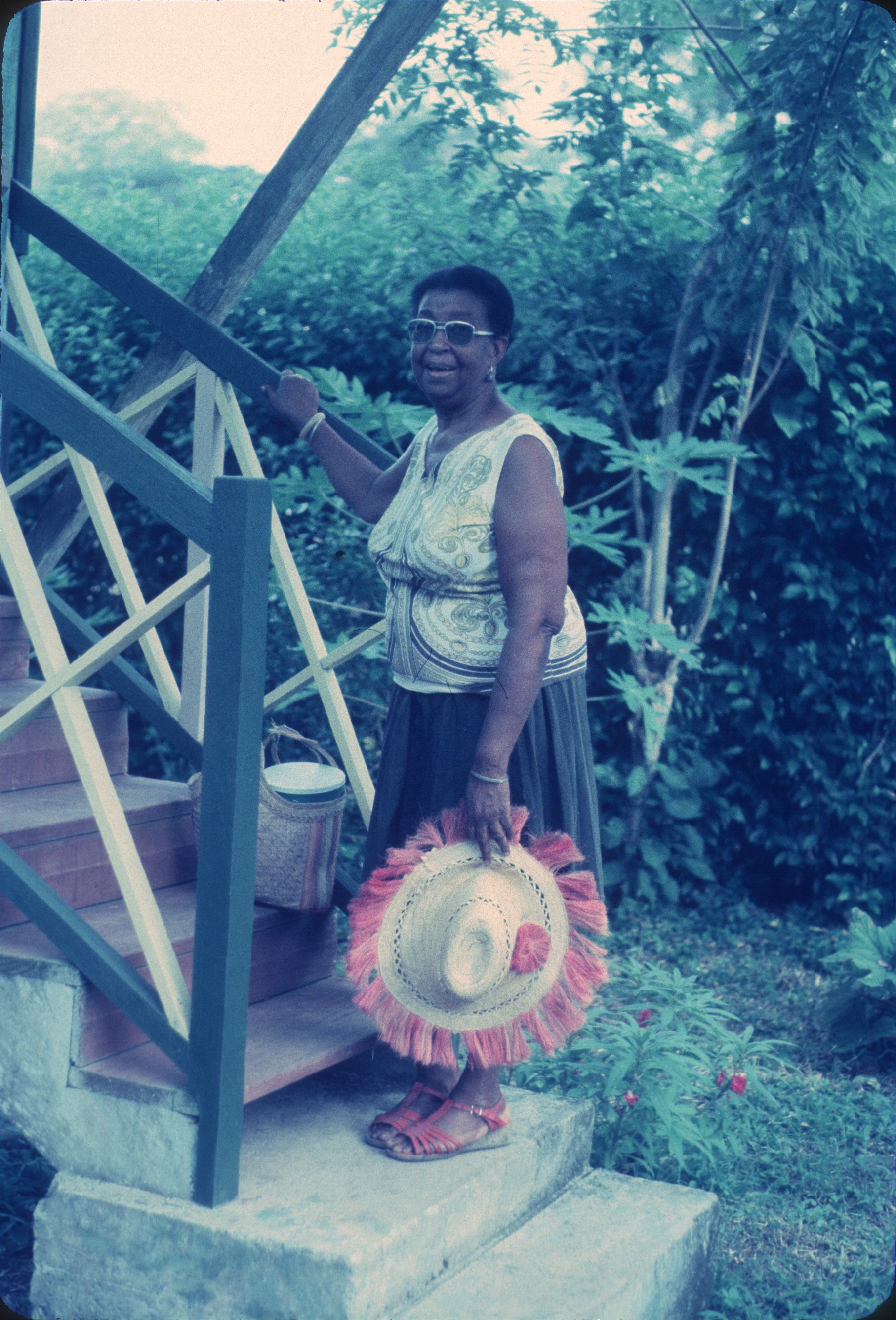   DM_001_008    Miss Ella    Puerto Viejo    5/15/1982    Miss Ella lived in the second house on Black Beach   Photographer: Dan Miller  