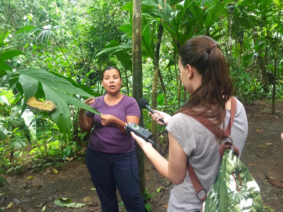 Courtney interviews Tirza in Bribri, Talamanca, Limón, Costa Rica. November 2016.