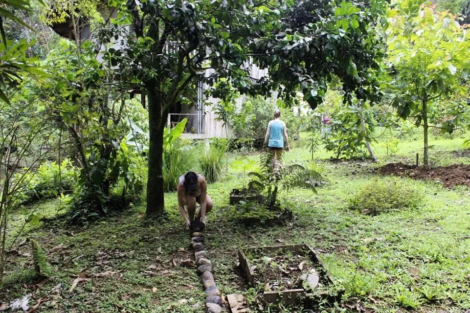 RCP Volunteers Help Construct an African Sacred Grove at the Hidden Garden
