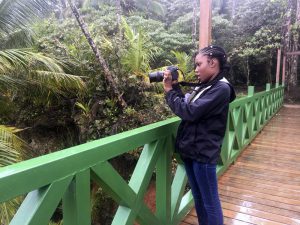 Teaira takes photographs in Manzanillo