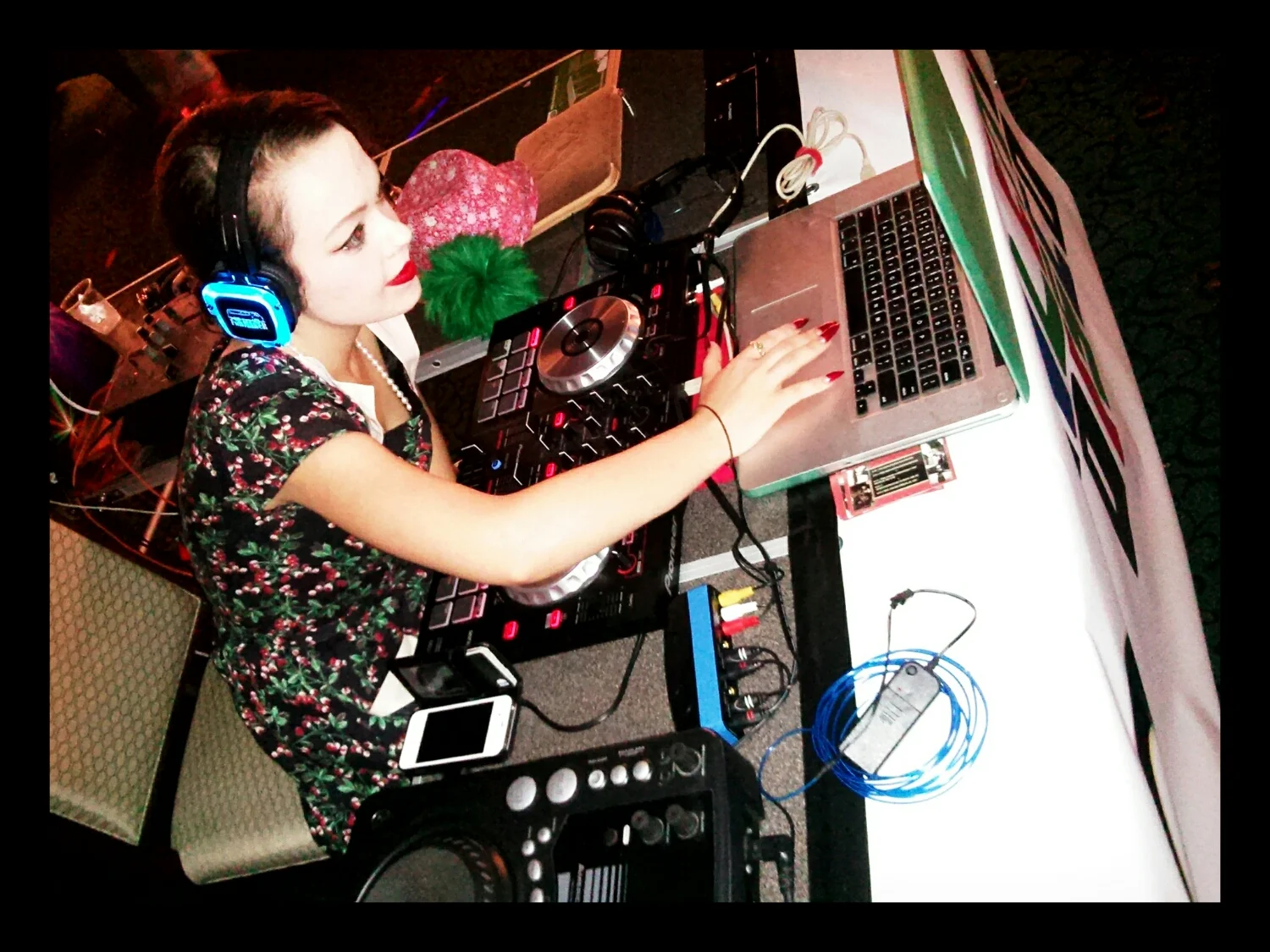 DJ De' Vine pumping out the tunes