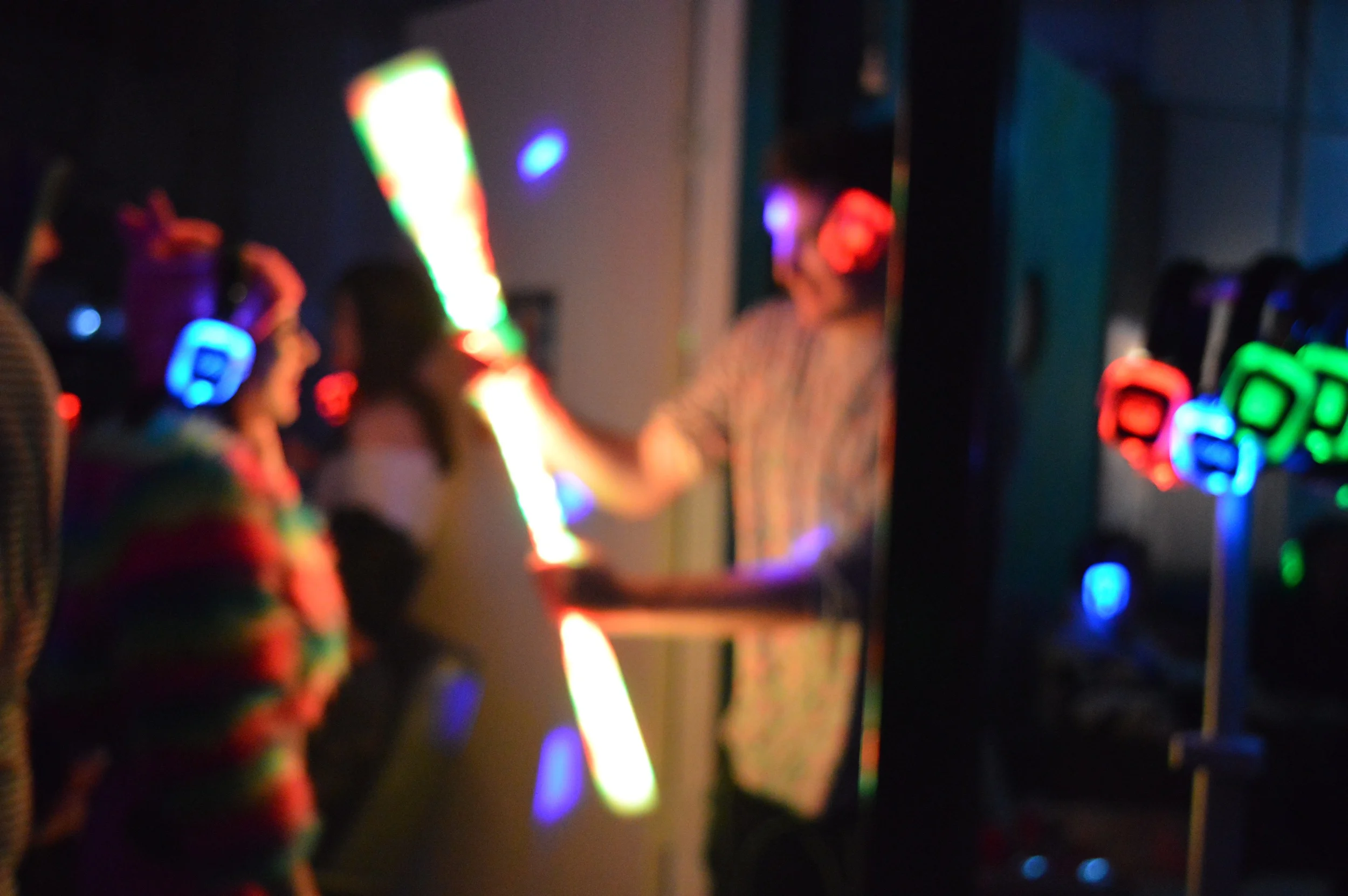 Never a rave without poi, hoops &amp; staffs. But these are not fire but LED