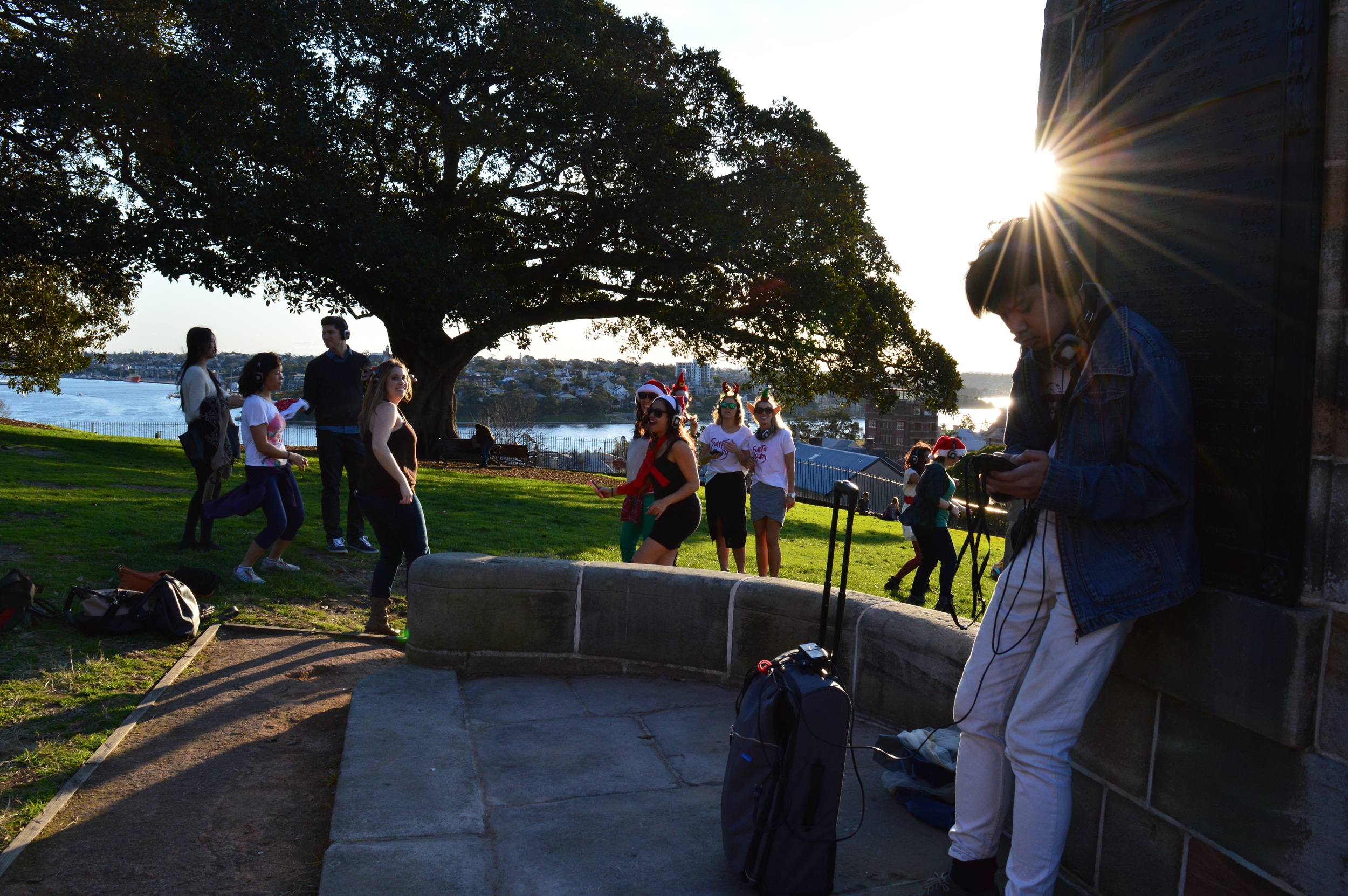 Ace with his mobile DJ equipment