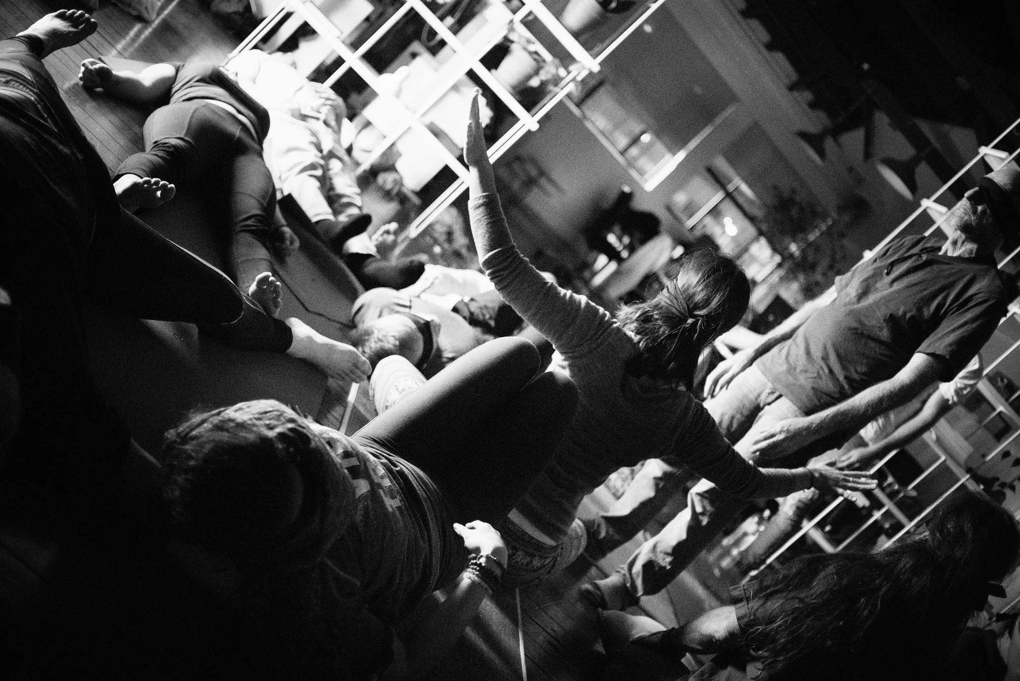 An immersive contemplation piece performed inside a hall