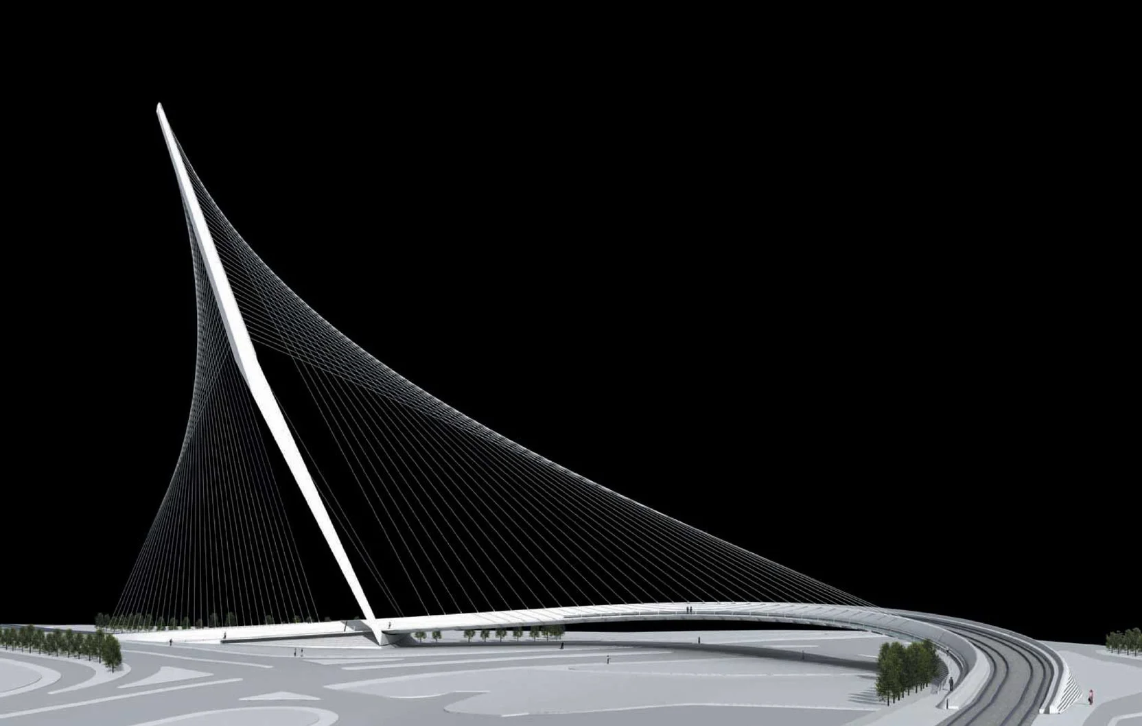 Santiago Calatrava bridge model