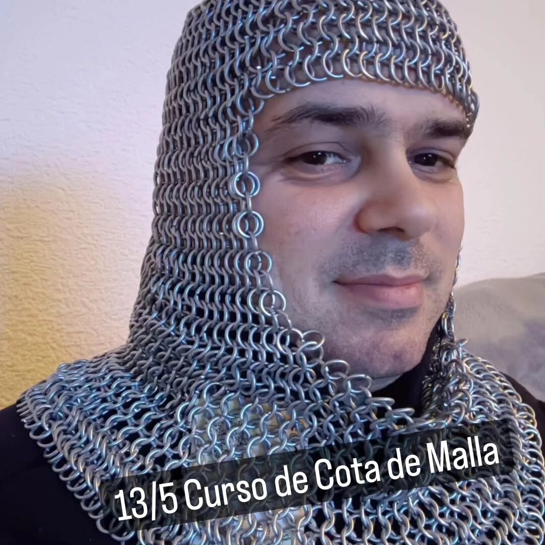 13 de Mayo Curso de Cota de Malla romana / medieval. Aprende a producir y reparar cota de malla. Anillas, cosido, patronaje... 
Reserva online ! 
#chainmail #cursosdeforja #frikipark #fantasticfactorystudio #cotademalla