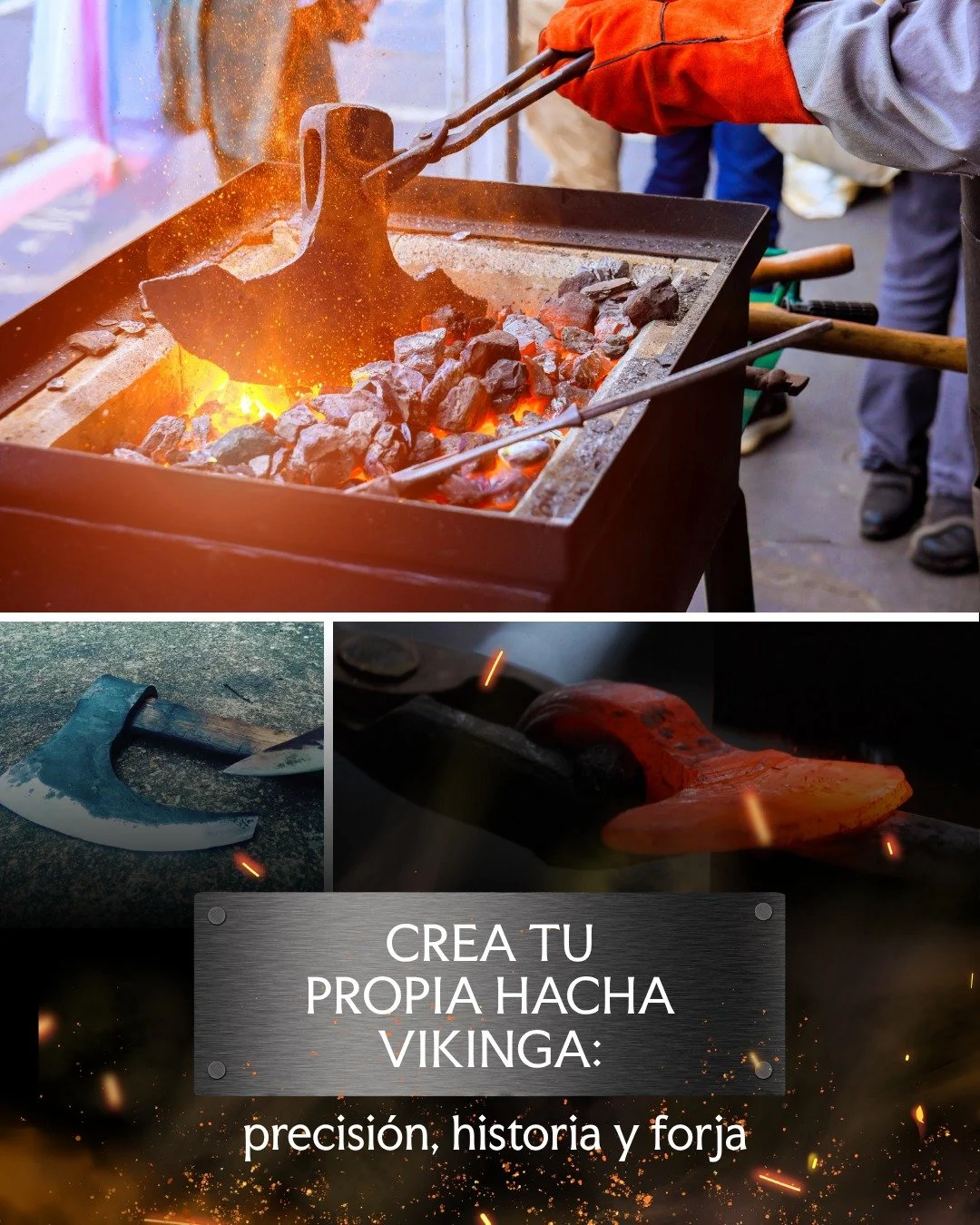 ⚔️ &iquest;Te apasiona la historia y las herramientas con car&aacute;cter? Nuestro curso de Hacha Vikinga nivel 1 es tu punto de partida. Forjar&aacute;s una pieza inspirada en herramientas reales del norte de Europa, con forma barbada y acabado deco