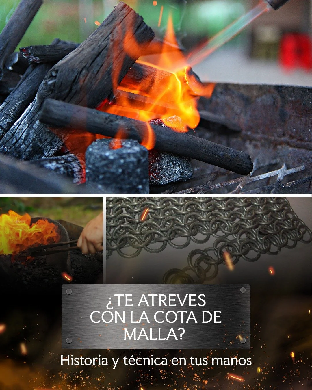 🛡️ El curso de cota de malla es una experiencia hist&oacute;rica y meticulosa. Aprender&aacute;s el corte de anillas, el cosido y las t&eacute;cnicas para crear tu propia pieza de armadura medieval. Al finalizar, te llevar&aacute;s un fragmento real